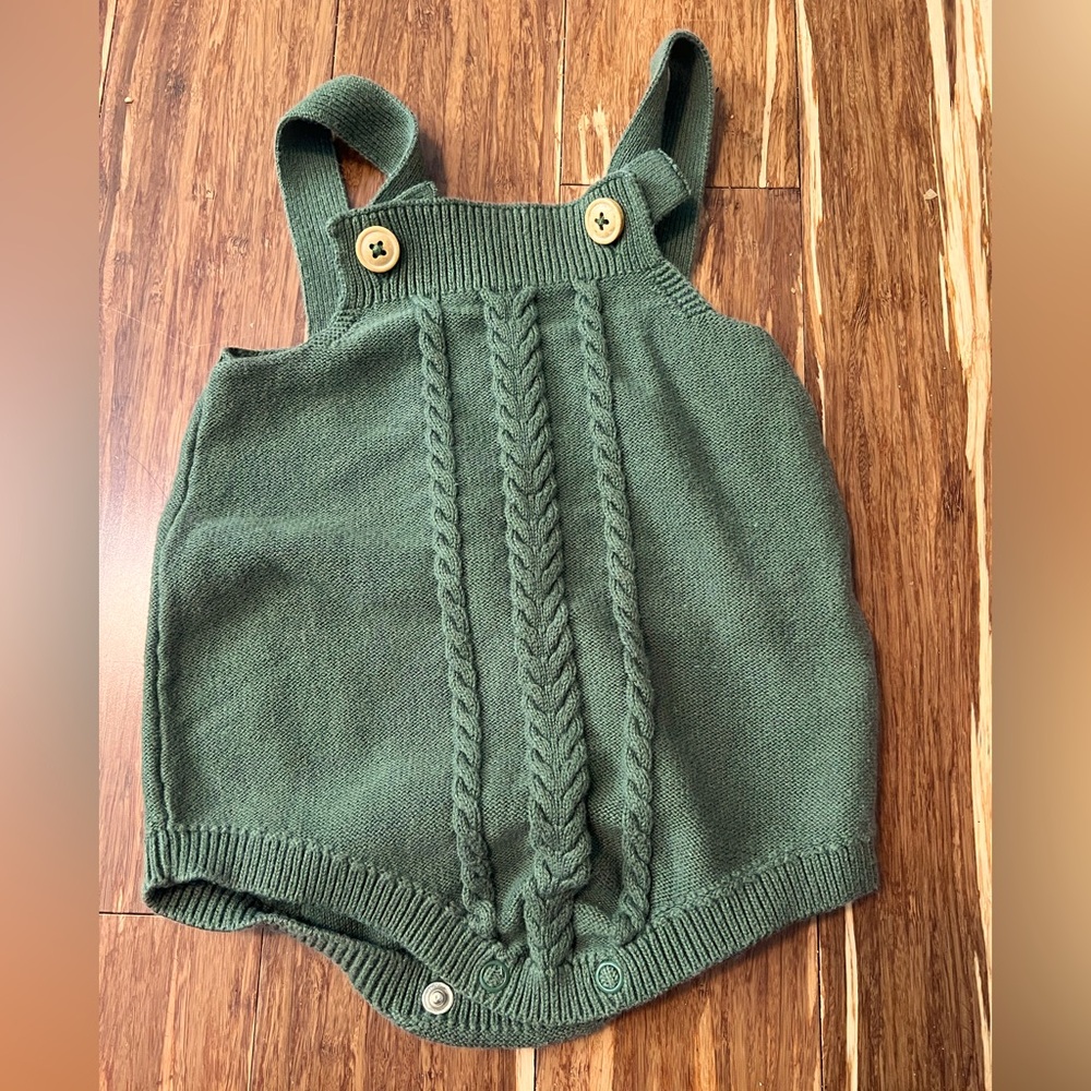 Cat & Jack Green Knit Romper